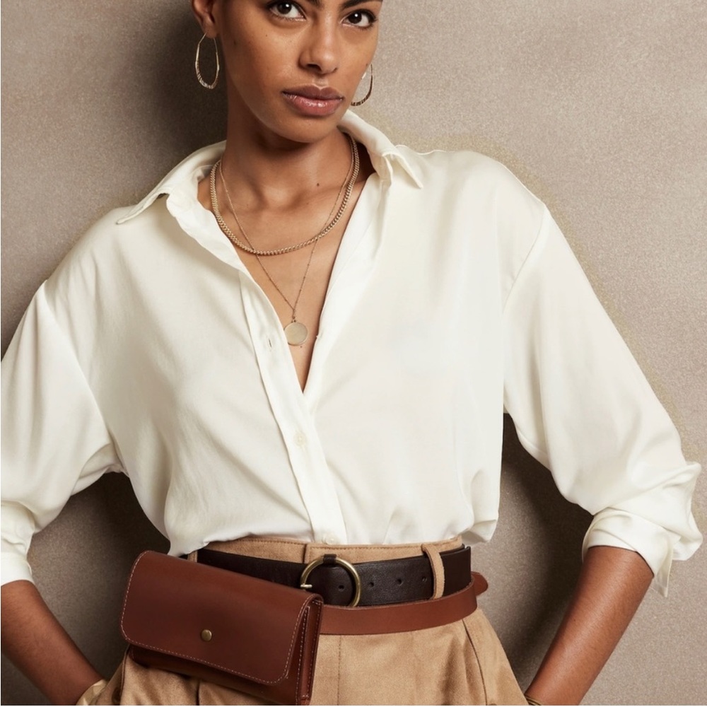 EUC Banana Republic Silky Oversized Shirt